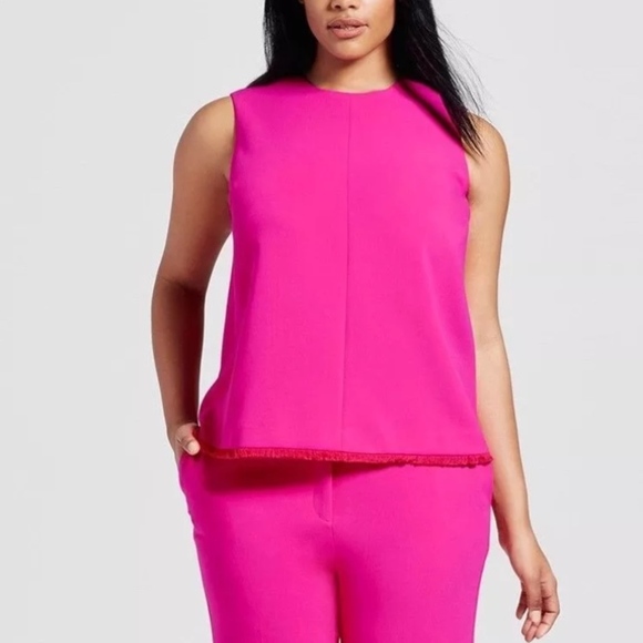 Victoria Beckham Tops - ⚡️FLASH SALE⚡️Victoria Beckham | Pink Fringe Top